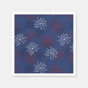 Guardanapo De Papel Estrelas e fogos de artifício: celebração do dia d