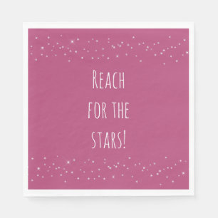 Guardanapo De Papel Estrelas Rosa e Branca