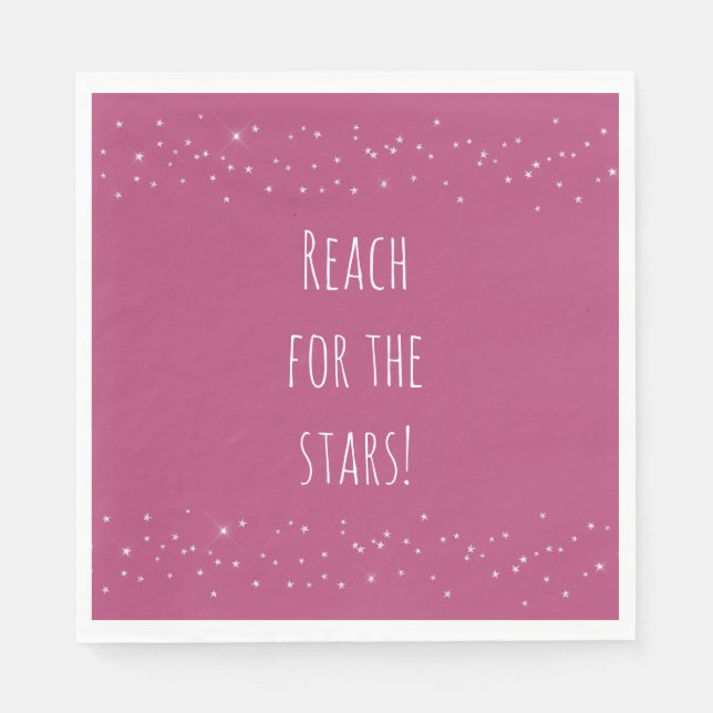 Guardanapo De Papel Estrelas Rosa e Branca (Frente)