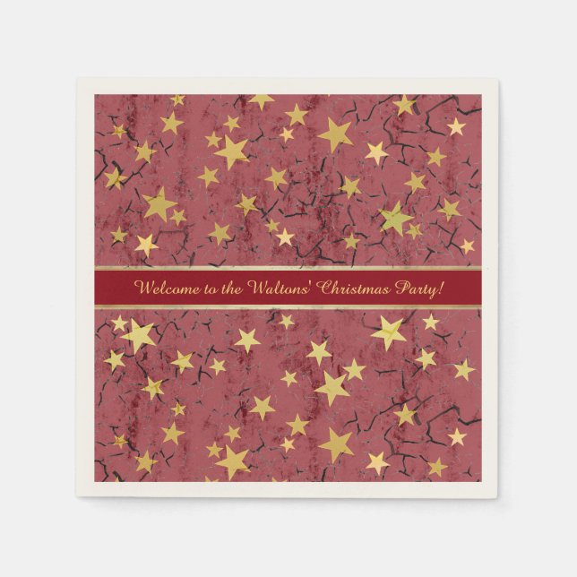 Guardanapo De Papel Estrelas ⭐ texto personalizável (Frente)