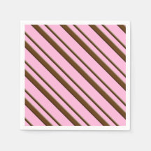 Estrias de doces, cor-de-rosa e castanho de chocol