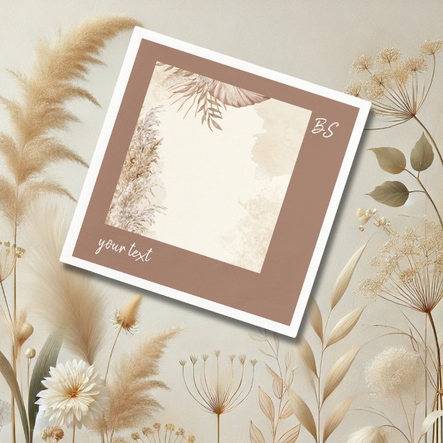 Guardanapo De Papel Eterno Boho Casamento Neutro Chic (Criador carregado)