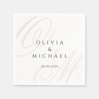 Guardanapo De Papel Eterno Casamento Napkins Nomes e Data Personalizad
