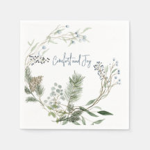 Etiquetas de Favor do Winter Berry Wreath