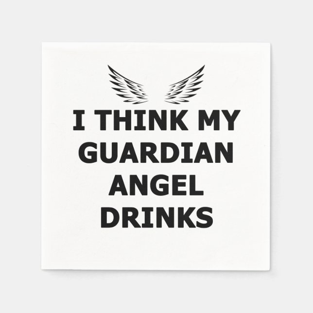 Guardanapo De Papel Eu Acho Que Meu Anjo Guardião Bebe (Frente)