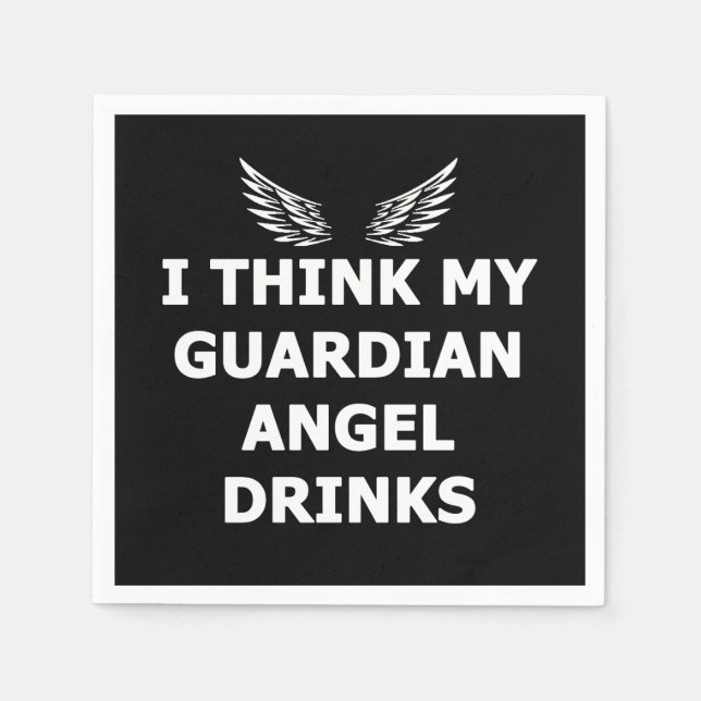 Guardanapo De Papel Eu Acho Que Meu Anjo Guardião Bebe (Frente)