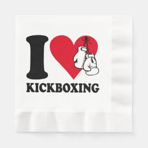Guardanapo De Papel Eu adoro o kickboxe