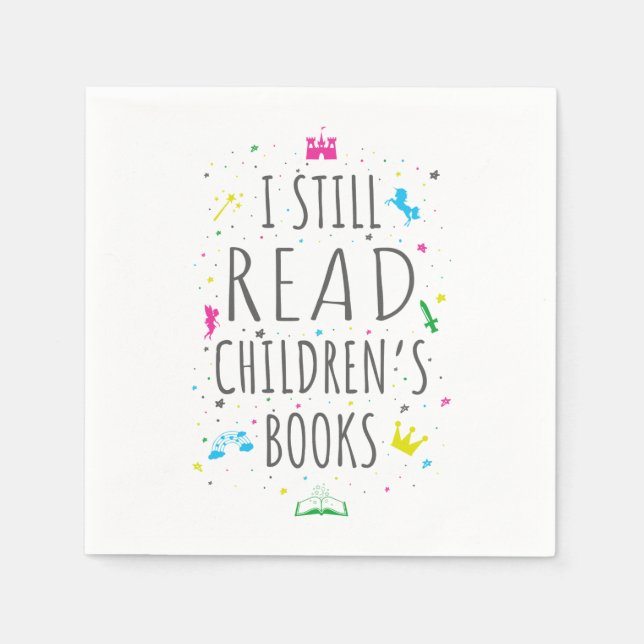 Guardanapo De Papel Eu ainda leio livros infantis I (Frente)