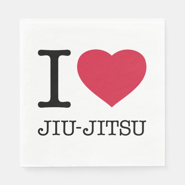 GUARDANAPO DE PAPEL EU AMO JIU JITSU (Frente)