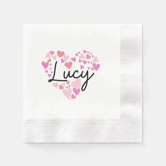 Guardanapo De Papel Eu amo Lucy (Frente)