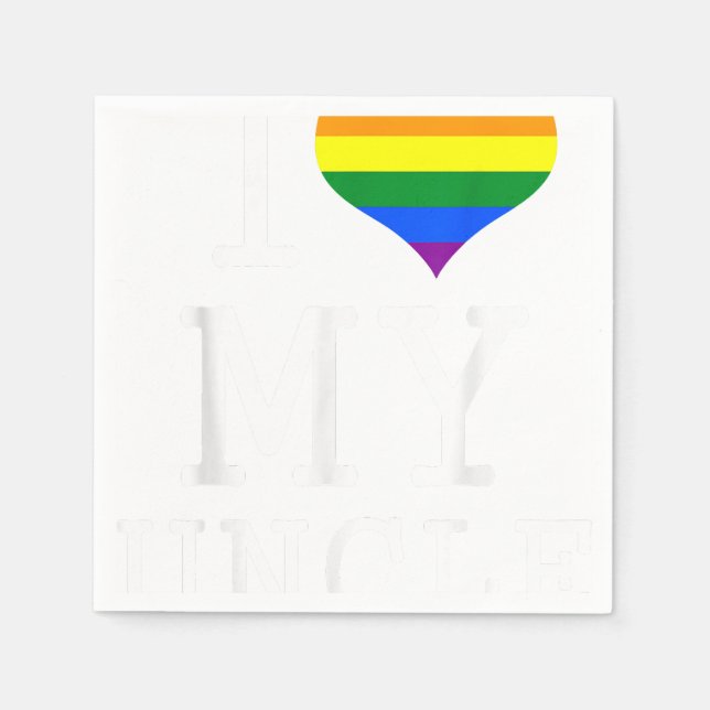Guardanapo De Papel Eu Amo Meu Tio Gay (Frente)