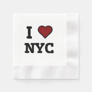 Guardanapo De Papel Eu Amo NYC coração