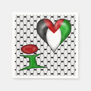 Guardanapo De Papel Eu amo Palestina I Heart Palestine