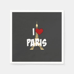 Guardanapo De Papel Eu Amo Paris