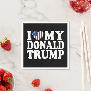 Guardanapo De Papel Eu Corto O Meu Donald Trump Para O Presidente 2024