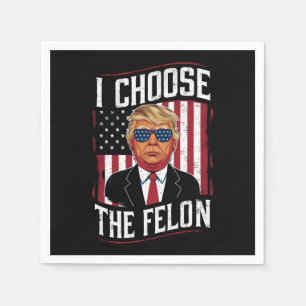 Guardanapo De Papel Eu Escolho O Criminoso Engraçado Trump Eleição EUA