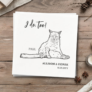 Guardanapo De Papel Eu Faço Casamento De Gatos De Pato De Cão Muito Mi