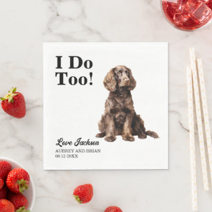 Guardanapo De Papel Eu Faço Casamento De Pet De Espanhol De Água Demas
