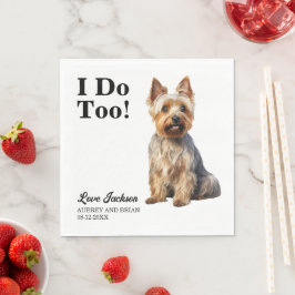 Guardanapo De Papel Eu Faço Casamento De Terrier Pet Australiano