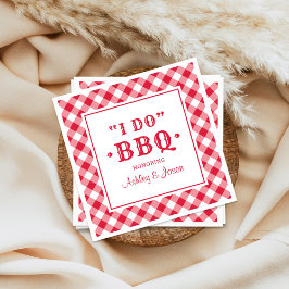 Guardanapo De Papel Eu Faço CHURRASCO Red Gingham Personalizado Monogr