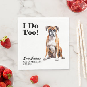 Guardanapo De Papel Eu Faço Muito Casamento De Cachorro Boxer