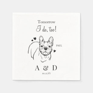 Guardanapo De Papel Eu Faço Muito Monograma De Casamento De Bulldog Fr