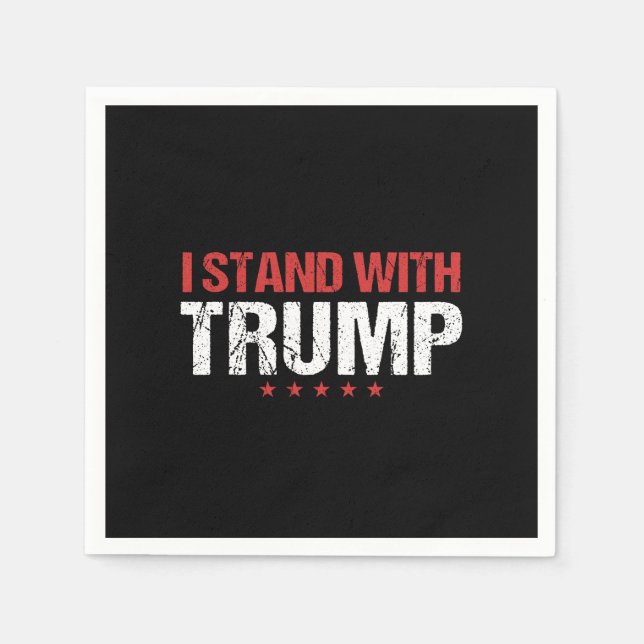 Guardanapo De Papel Eu fico com Trump (Frente)
