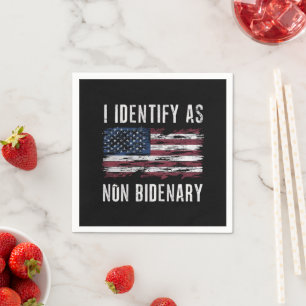 Guardanapo De Papel Eu Me Identifico Como Bandeira Americana Patriota 
