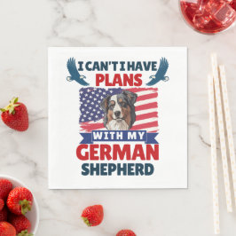 Guardanapo De Papel Eu não posso ter planos com o meu cão German sheph