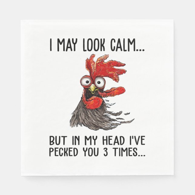 Guardanapo De Papel Eu posso parecer calma, mas na minha cabeça eu te  (Frente)