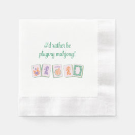 Guardanapo De Papel Eu Preferencialmente Jogando Mahjong Napkins