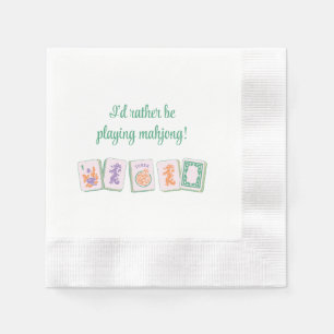 Guardanapo De Papel Eu Preferencialmente Jogando Mahjong Napkins