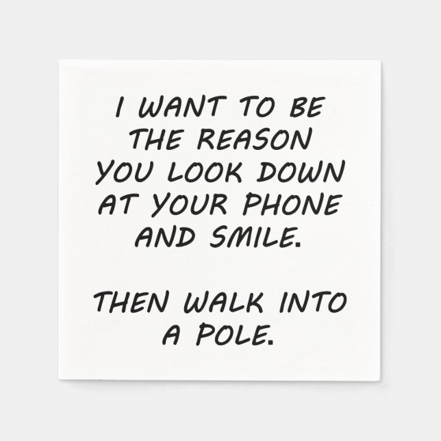 Guardanapo De Papel Eu Quero Ser A Razão (Frente)