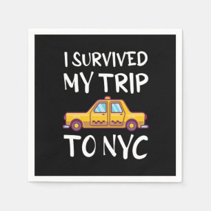 Guardanapo De Papel Eu Sobrevivi À Minha Viagem À NYC