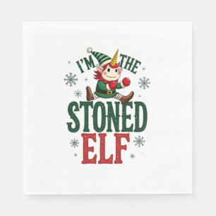 Guardanapo De Papel Eu Sou O Elfo Chapado De Natal Vintage Dabbing Uni