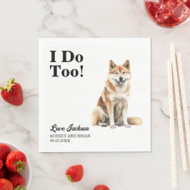 Guardanapo De Papel Eu Também Akita Inu Recepção de Casamento