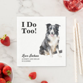 Guardanapo De Papel Eu Também Border Collie Pet Casamento