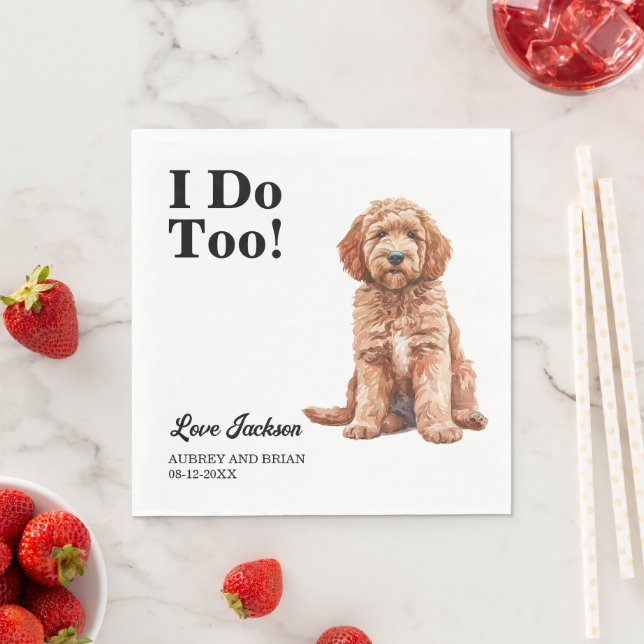 Guardanapo De Papel Eu também! Cachorro Goldendoodle Pet (Insitu)