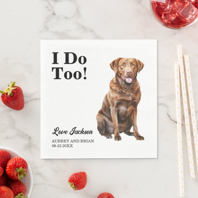 Guardanapo De Papel Eu Também. Casamento com animais de estimação da B (Insitu)