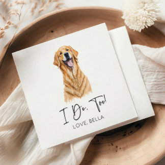 Guardanapo De Papel Eu Também! Casamento com animais de estimação de o