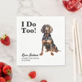 Guardanapo De Papel Eu Também Casamento de Black and Tan Coonhound