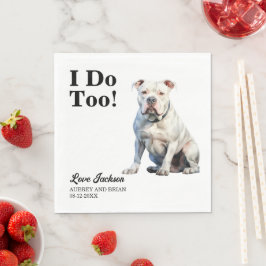 Guardanapo De Papel Eu Também Casamento de Bulldog Americano Recepção