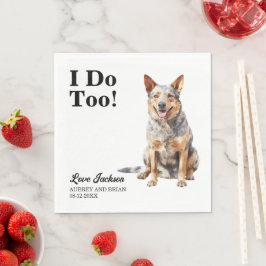 Guardanapo De Papel Eu Também Casamento de Cão de Gado Australiano