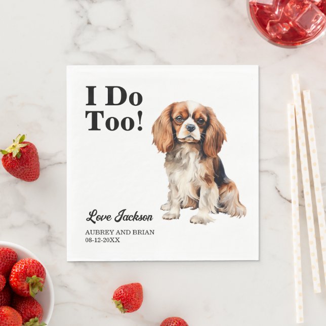 Guardanapo De Papel Eu também! Casamento de Cavalier King Charles Span (Insitu)