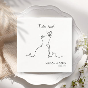 Guardanapo De Papel Eu Também Casamento De Gatos Minimalista De Nome