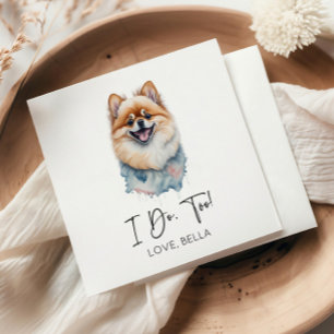 Guardanapo De Papel Eu Também! Casamento Pet De Cães Pomeranianos