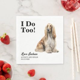 Guardanapo De Papel Eu também! Foto de casamento de cão afegão