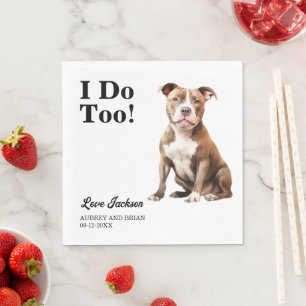 Guardanapo De Papel Eu Também. Pecado de casamento Pitbull Dog