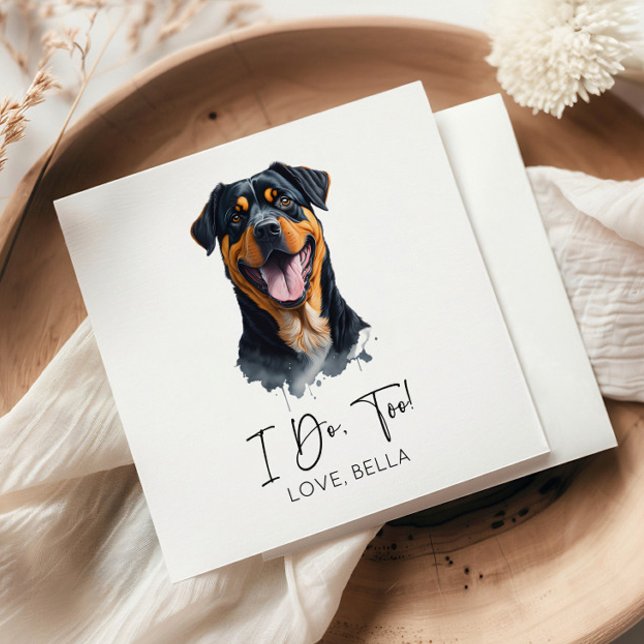 Guardanapo De Papel Eu Também! Rottweiler Dog Pet Weding (Criador carregado)