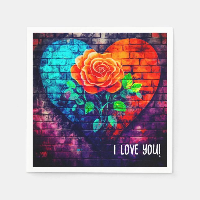 Guardanapo De Papel Eu Te Amo (Frente)